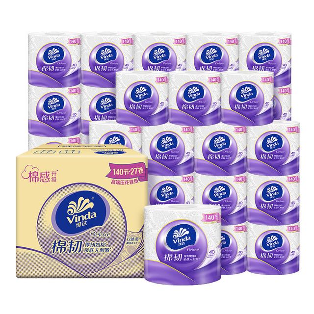 维达 有芯卷纸棉韧4层121克*30卷（140节）