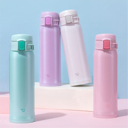 象印 SM-SF48 304不锈钢保温杯 480ml 单手弹盖 保冷 粉色 单件