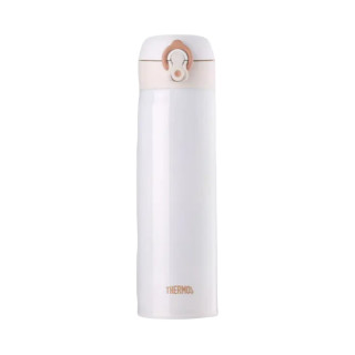 THERMOS 膳魔师 保温杯 500ml 304不锈钢 长效真空 一键即开 轻量保冷 珍珠白 单件