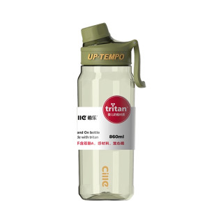cille 希乐 XL-2332 860ml 直饮式 tritan 塑料水杯 耐高温 带茶隔 防摔 绿色 1件