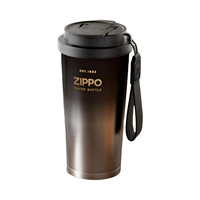 ZIPPO ZCT-51011 304不锈钢保温杯 510ml 双饮式 黑白渐变 1件