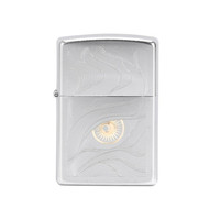 ZIPPO 防风煤油打火机 缎砂镀铬 秋水含睛 锻纱镀铬秋水含睛