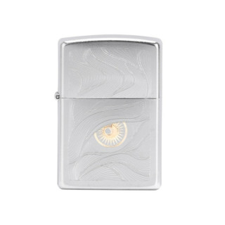ZIPPO 防风煤油打火机 缎砂镀铬 秋水含睛 锻纱镀铬秋水含睛