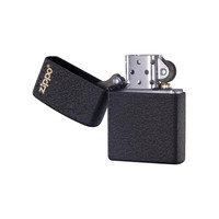 ZIPPO 黑裂漆磨砂防风煤油打火机 右上标志