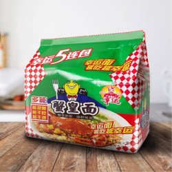 幸运 蟹黄面 方便面  红烧排骨 75g 5袋