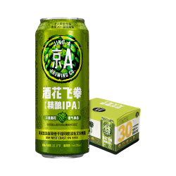 JING-A 美式西海岸双倍干投印度淡色艾尔啤酒 500ml 15°P 罐装 洒花飞拳 500ml 12罐