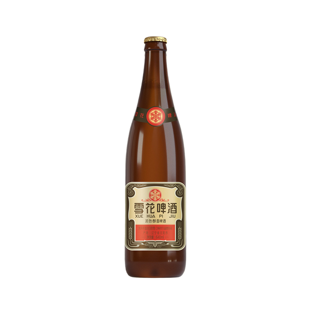 SNOWFLK 啤酒 经典老雪麦香浓郁 棕瓶 640mL*12瓶*2箱