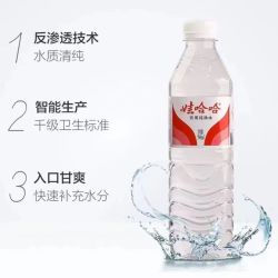 娃哈哈 饮用纯净水 瓶装 解渴 会议 596ml 12瓶