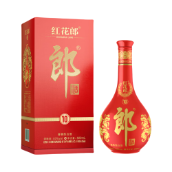 郎酒 红花郎 红十 53度 酱香型 盒装 500ml 第五代 500ml
