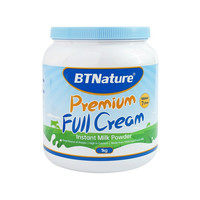 BTNature 贝特恩 家庭全脂高钙奶粉 无糖 罐装 1kg 1罐