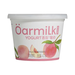 Oarmilk 吾岛 0乳糖 蜜桃酸奶 420g/桶+购4件赠酸奶80g*2杯