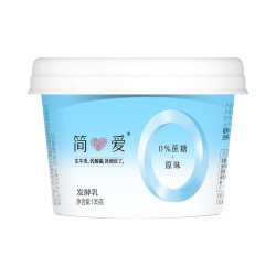 简爱 0%蔗糖发酵乳 杯装 135g 原味 135g 9杯