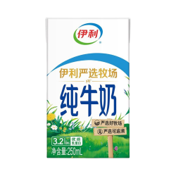 伊利 纯牛奶严选牧场250ml*24盒*2箱48盒