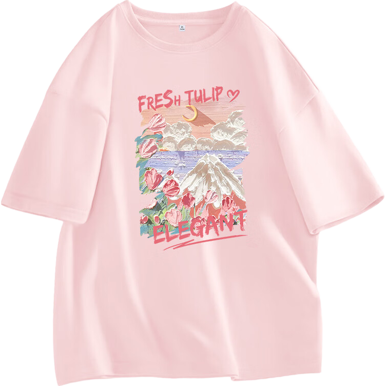 粉/油画山峰花