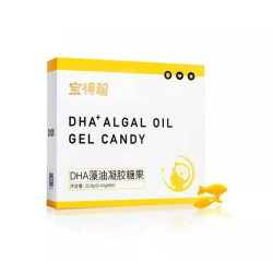 宝得聪 DHA藻油凝胶糖果 润科 非鱼油 老爸抽检 60粒 3盒