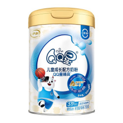 伊利 QQ星 儿童成长配方奶粉3-12岁四段 高钙营养配方 A2奶源 健护 700g 2件