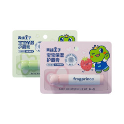 青蛙王子 儿童润唇膏 保湿补水 防干裂 宝宝护唇 4g 草莓味+苹果味 2件