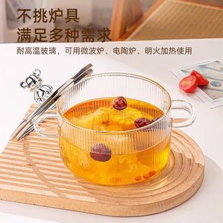 青苹果玻璃锅耐热可明火家用小火锅汤锅米粥锅泡面双耳碗带盖