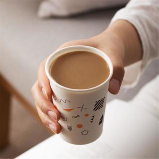 一次性杯子防漏防烫加厚公司家庭用饮料杯咖啡杯纸杯100只装