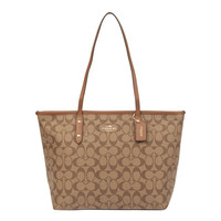 COACH 奥莱款经典标志双面老花city30托特包 F58292 F58292IME74