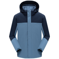 雪中飞 SNOWFLYING秋冬季男女款摇粒绒内胆户外款三合一本命年百搭夹克红色外套 灰蓝（男女同款） 2XL (180)