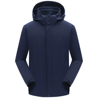 雪中飞 SNOWFLYING秋冬季男女款摇粒绒内胆上衣款三合一夹克本命年红色三防外套 藏蓝色（男女同款） S (160)