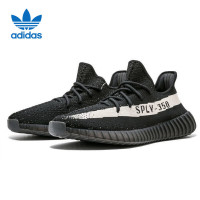 adidas ORIGINALS三叶草女鞋Yeezy350椰子透气跑步鞋BY1604UK4.5码37