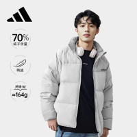 adidas 冬季男子防风保暖上衣立领运动70%鸭绒羽绒服 A/M码