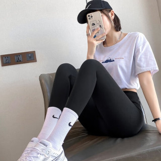 宝娜斯 可骑行提臀瑜伽裤 黑色-磨毛绒 约190克