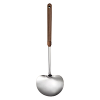 帅康 蘑菇铲锅铲304不锈钢炒菜铲子食品级铁锅铲家用炒菜勺 不锈钢铲勺+榉木手柄