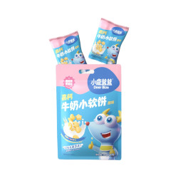小鹿蓝蓝 儿童磨牙高钙牛奶小软饼干 三大零添加 无添加白砂糖 辅食食谱 小软饼198g 33件