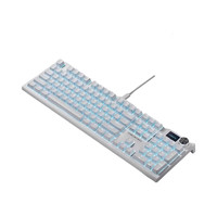 狼途 LT104 机械键盘 有线 104键 热插拔 银灰轴 青轴 皓月冰蓝光