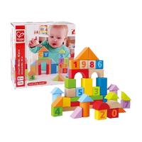 Hape40粒彩虹积木拼装儿童玩具益智1-3岁婴儿宝宝木制质