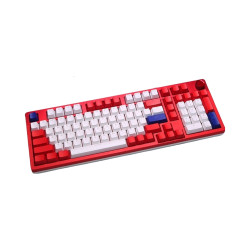 达尔优 EK815pro 机械键盘 有线 100键 青轴 多媒体旋钮 无冲 梦遇HIFI轴 乘风破浪