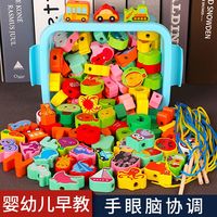 丹妮奇特 婴幼儿童串珠子diy穿线绳益智专注力训练积木玩具宝宝1-3岁男女孩