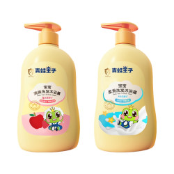 青蛙王子 儿童洗发沐浴露二合一 温和配方 无泪 椰油滋养 1000ml 1件