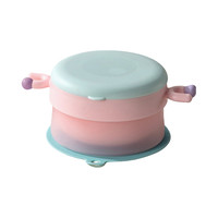 亲子出游：babycare 儿童辅食碗餐具 注水保温碗 防摔吸盘式 自主进食 维利特粉单碗 1件 PPSU内胆