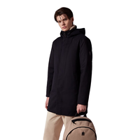 Mackage 男士 ROLAND二合一可拆卸连帽经典羽绒派克羽绒外套上衣 海军蓝 40