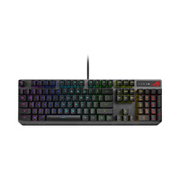 ROG 游侠 RX 有线机械键盘 104键 RGB背光 全键无冲 红轴 红轴 黑色