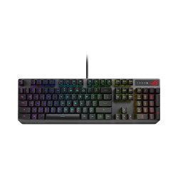 ROG 游侠 RX 有线机械键盘 104键 RGB背光 全键无冲 红轴 红轴 黑色