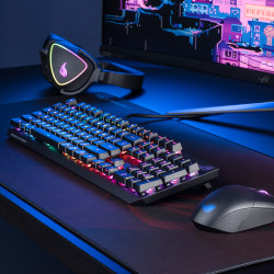 ROG 游侠 RX PBT版 有线机械键盘 104键 RGB背光 全键无冲 红轴 蓝轴 黑色