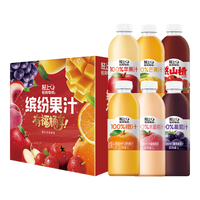 轻上缤纷年货礼盒1L*6大瓶100%果汁含量饮品整箱装多口味果汁饮料