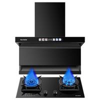 Hhaotaitai抽油烟机家用7字烟机灶具套装变频大吸力烟灶套装