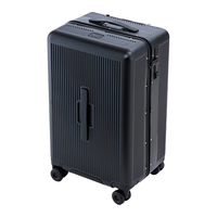 移动端、京东百亿补贴：吉普 行李箱塑框拉杆箱可登机旅行箱男女拉链大容量密码箱20英寸暗夜黑