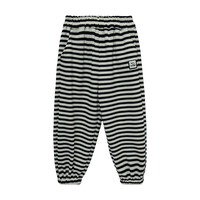  图图小象 束脚 儿童运动裤 黑条纹 160