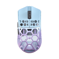 达摩鲨 M2 PRO 三模鼠标 镁合金镂空 轻量化设计 仙紫
