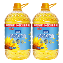 多力 精选葵花籽油 4.88L*2桶装