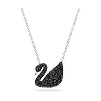 施华洛世奇 钜惠好礼 经典黑天鹅系列银链大号璀璨水晶锁骨链毛衣链