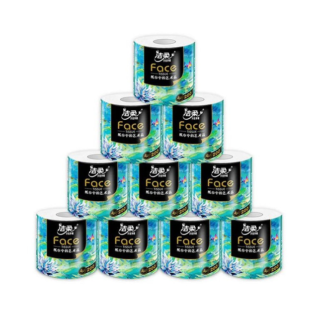 洁柔 油画加厚卷纸 4层200g*10卷