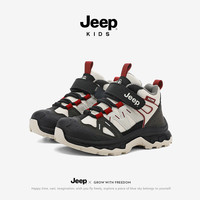  Jeep/吉普 软底耐磨 儿童运动鞋  米灰/海棠红 38